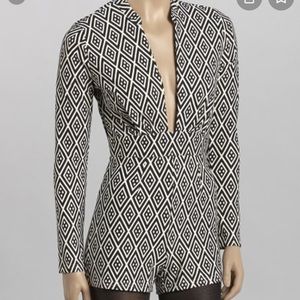 Black and white pattern romper!